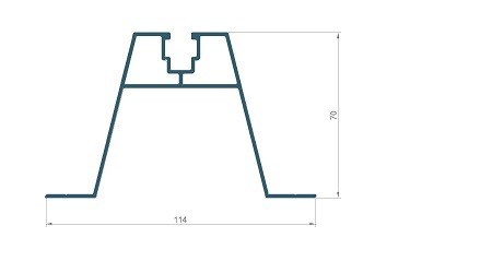 FV nosný profil 114x70x40 trapéz