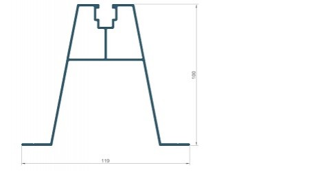 FV nosný profil 119x100x40,2 trapéz